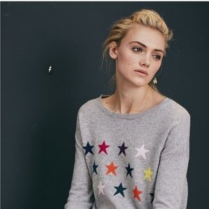 Wyse Cashmere Sweater with Multicolor Stars